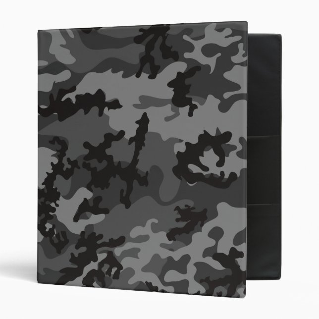 Custom Black Camo School Binder (Front/Inside)