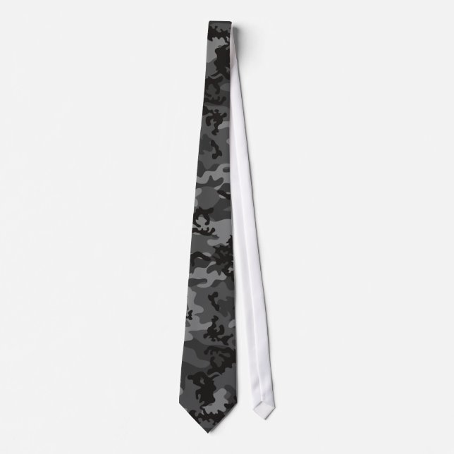 Custom Black Camo Tie (Front)