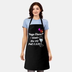 Custom Black Chef Sassy Wine Lover's Personalized Apron