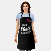 Custom  Black Chef Time To Wine Down Personalized