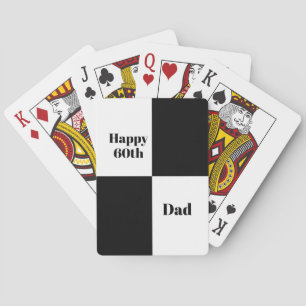 Custom Black Chequered  Playing Cards