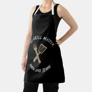 Custom Black Colour Aprons Personalized Aprons f