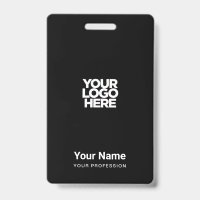 Custom Black Company Logo Name Title Bar Code