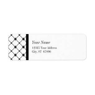 Custom Black Cross Return Address Labels