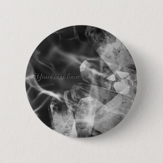 Custom black crystal badge  2 inch round button