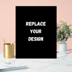Custom Black Design Add Photo or Text Acrylic Sign