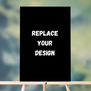 Custom Black Design Add Photo or Text Acrylic Sign