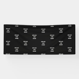 Custom Black Design Add Photo or Text Banner