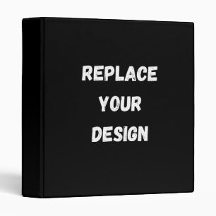 Custom Black Design Add Photo or Text Binder