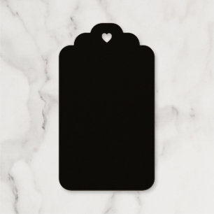 Custom Black Design Add Photo or Text Gift Tags