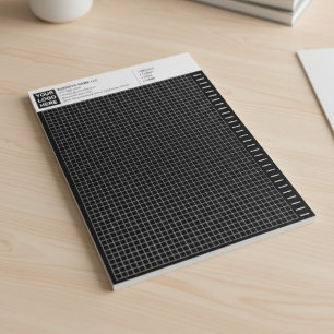 Custom Black Engineering Graph Paper Pad with Logo