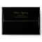 Custom Black Faux Gold Foil Formal 5x7 Envelope