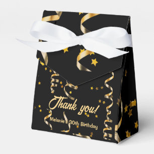 Custom Black Gold Thank You Favour Box