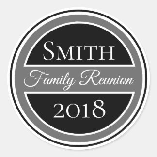 Custom Black Grey Badge Family Reunion Sticker