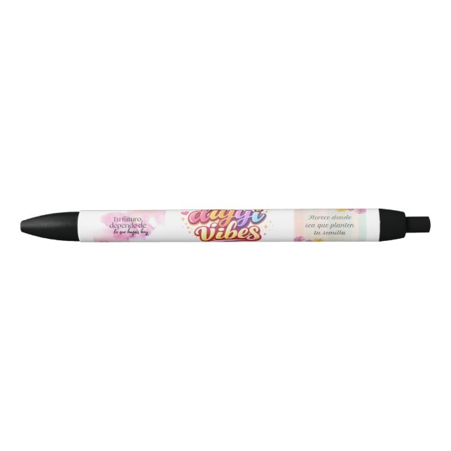 Custom Black Ink Pen – Personalized (Front)