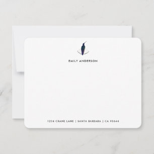 Custom Black Jacobin Hummingbird Paper Card