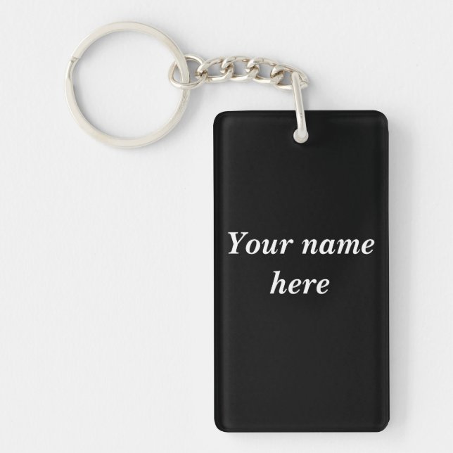 Custom Black Keychain – Personalized Name Gift for (Front)
