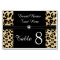 Custom Black Leopard Ribbon Jewel Table Number