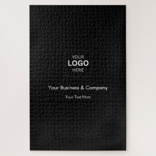 Custom Black Luxury Business Logo Template Jigsaw Puzzle