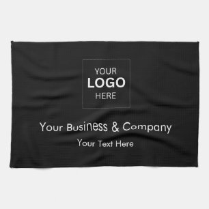 Custom Black Luxury Business Logo Template Kitchen Towel