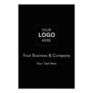 Custom Black Luxury Business Logo Template Poster