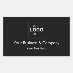 Custom Black Luxury Business Logo Template Sticker