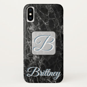 Custom black marble Iphone x case