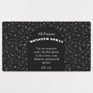 Custom Black Monster Spray Labels