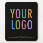 Custom Black Mouse Pad Business Logo Promotional