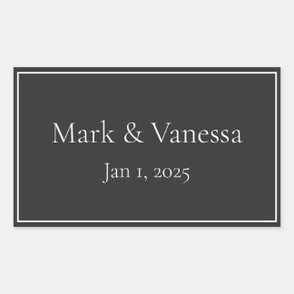 Custom Black Name & Date Sticker