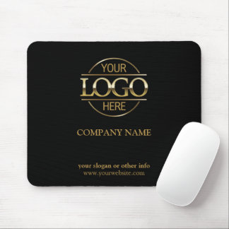 Custom Black Promotional Company Business Logo Mouse Pad