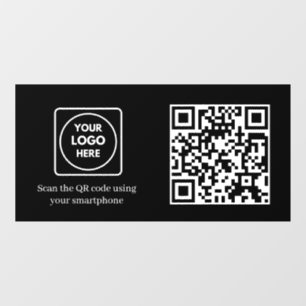 Custom Black QR Code   Access Control Display Window Cling