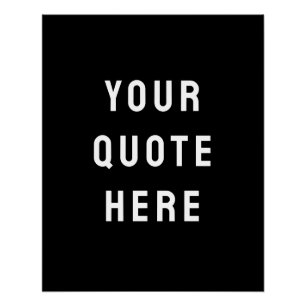 Custom Black Quote Art Personalized Wall Artwork Poster