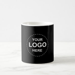 Custom Black Rectangular Coffee with Business Logo Mug