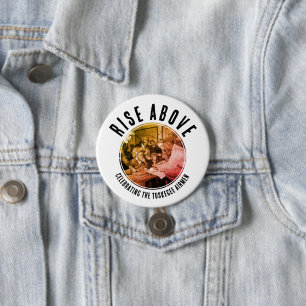 Custom Black Rise Above TUSKEGEE AIRMEN  3 Inch Round Button