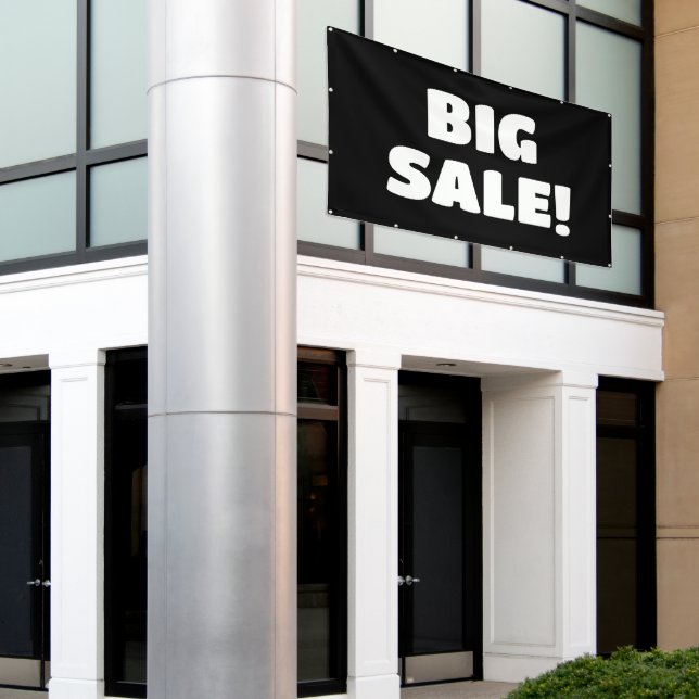 Custom Black SALE Banner (Outside Building)