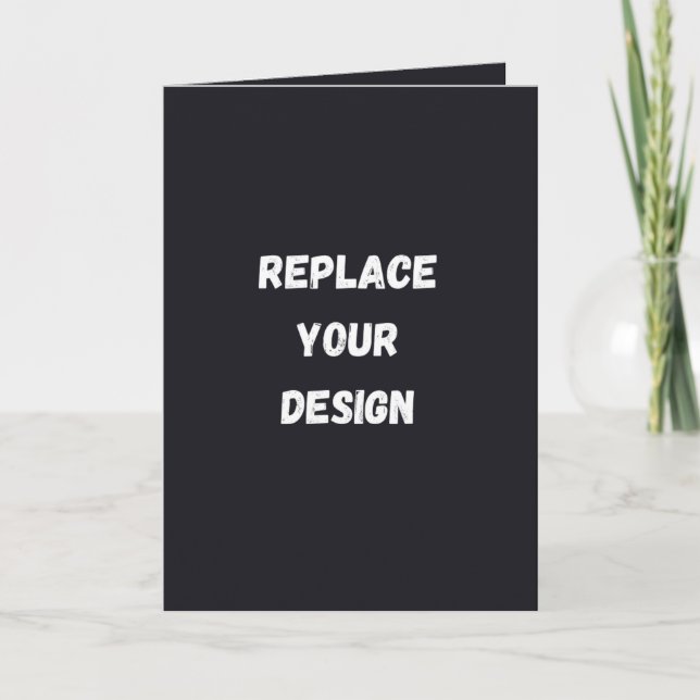 Custom black simple Design Add Photo or Text Announcement (Front)
