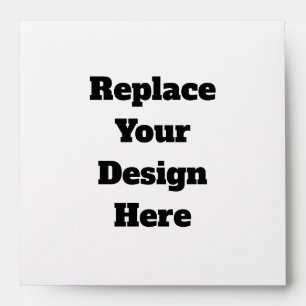Custom black simple Design Add Photo or Text Envelope