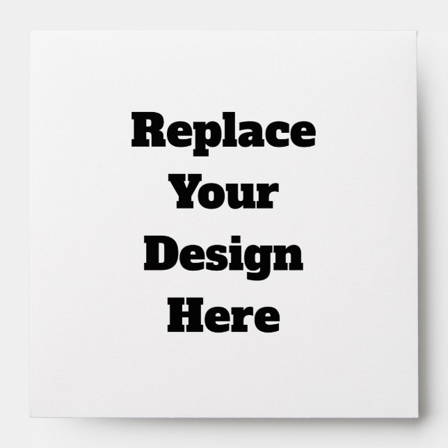 Custom black simple Design Add Photo or Text Envelope (Front)