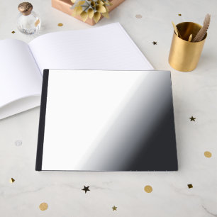 Custom black simple Design Add Photo or Text Guest Book