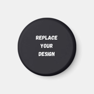 Custom black simple Design Add Photo or Text Magnet