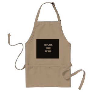 Custom black simple Design Add Photo or Text Standard Apron