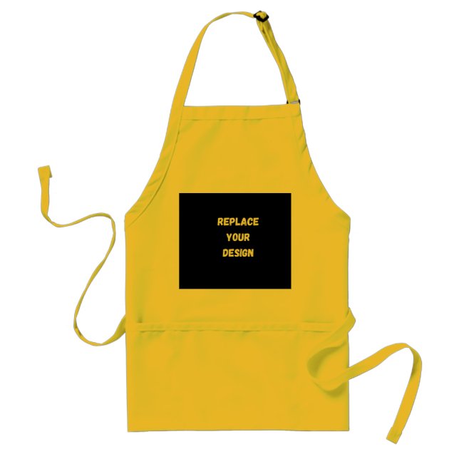 Custom black simple Design Add Photo or Text Standard Apron (Front)