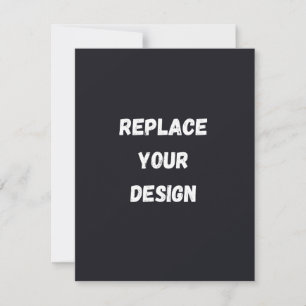 Custom black simple Design Add Photo or Text Thank You Card