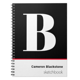 Custom Black Sketchbook Notebook