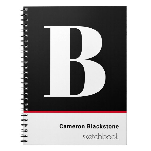 Custom Black Sketchbook Notebook (Front)