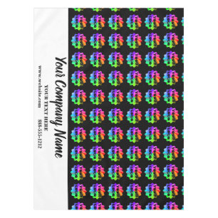 Custom Black Trade Show Tablecloth Logo Business