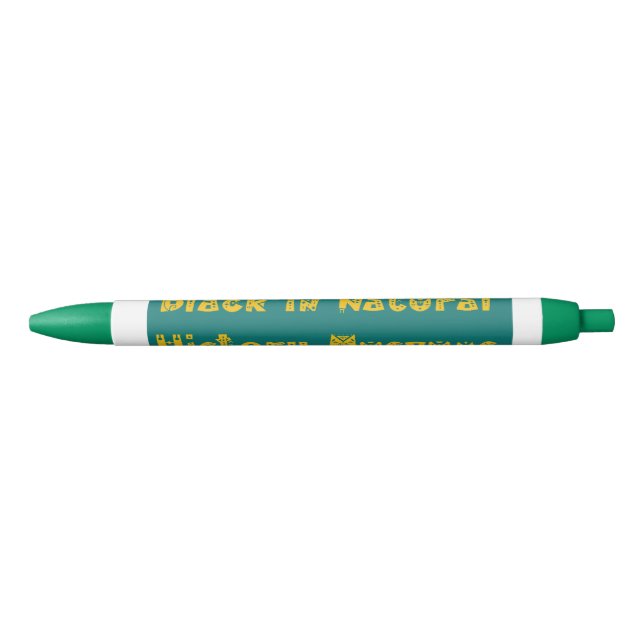 Custom Black Trim Pen, Black Ink Black Ink Pen (Front)