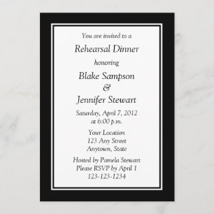 Custom Black Wedding Invitation or Announcement