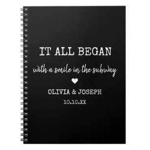 Custom Black Where It All Began Valentine's Day Notebook